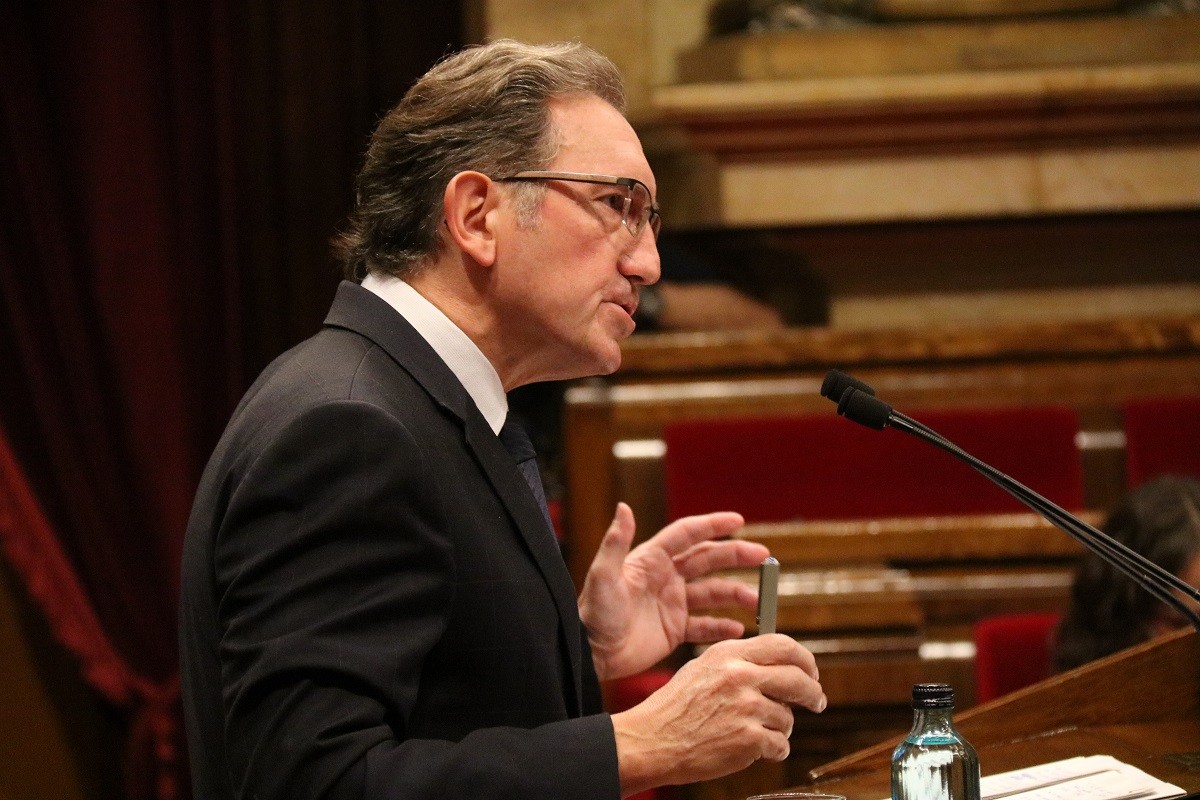 El conseller d'Economia i Hisenda, Jaume Giró, al Parlament.