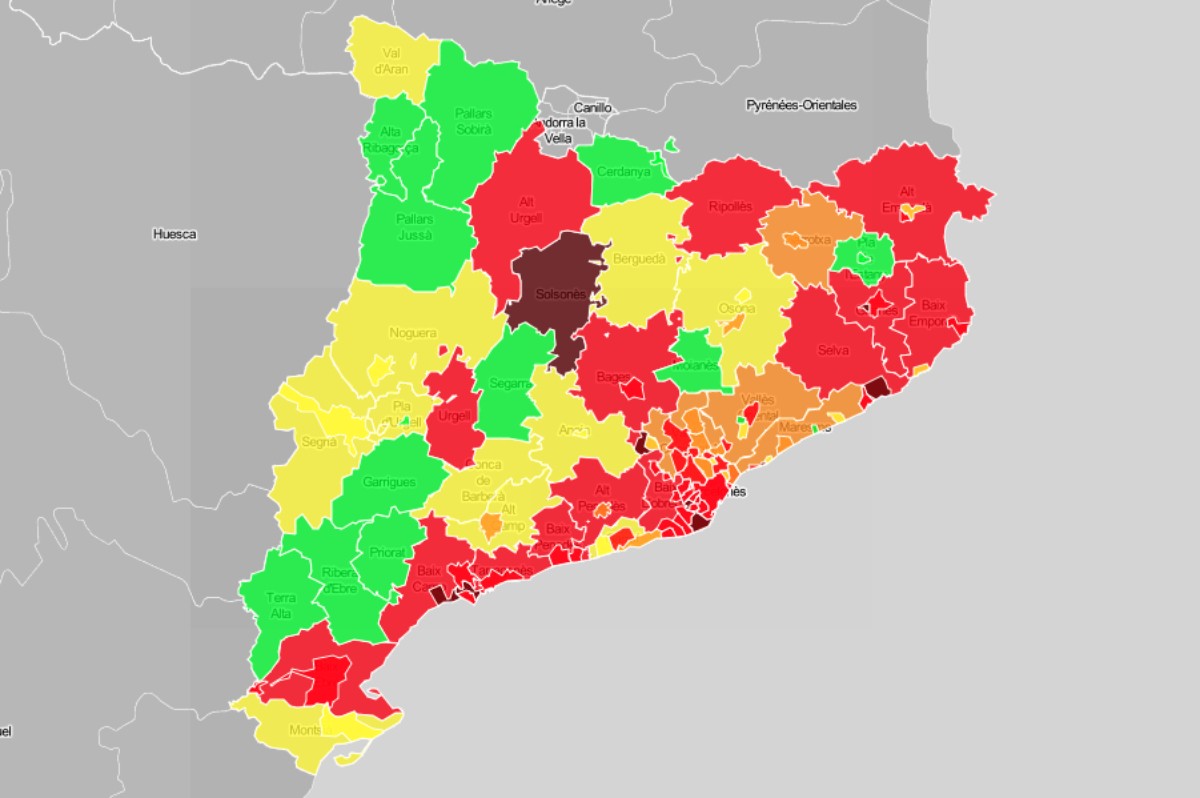 Mapa de municipis i comarques