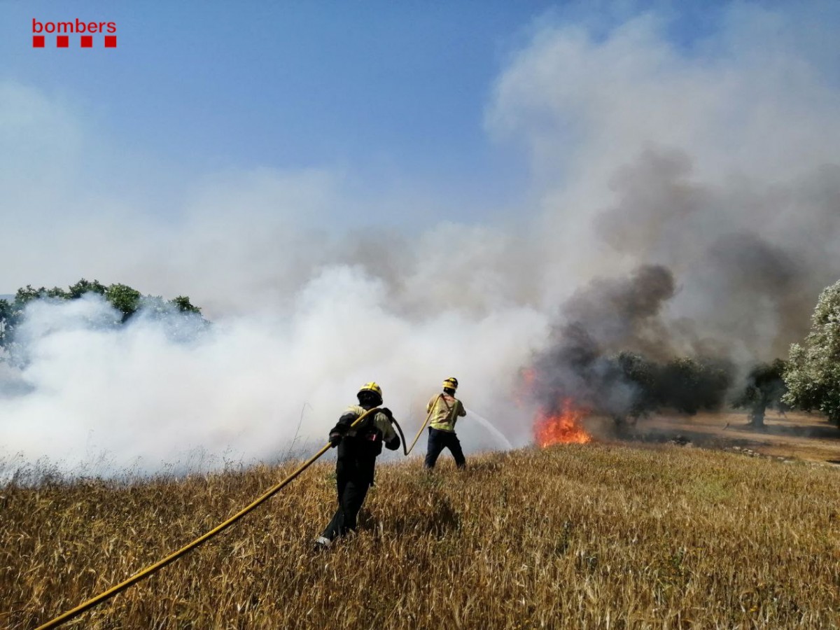 Estabilitzat el tercer incendi d'avui a les Terres de l'Ebre, a Garcia
