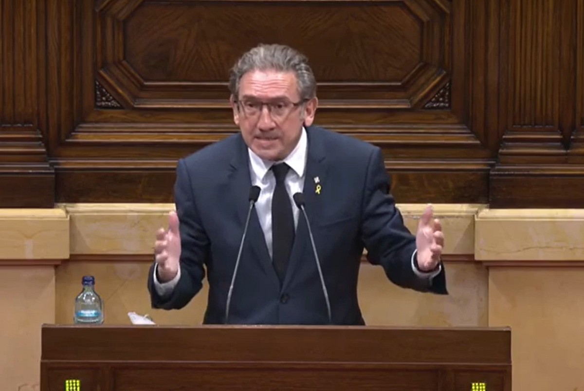 Jaume Giró, en la seva intervenció al Parlament.