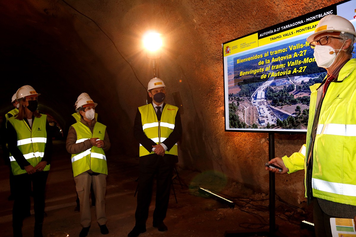 Imatge d'arxiu d'una visita d'obres al túnel de Lilla