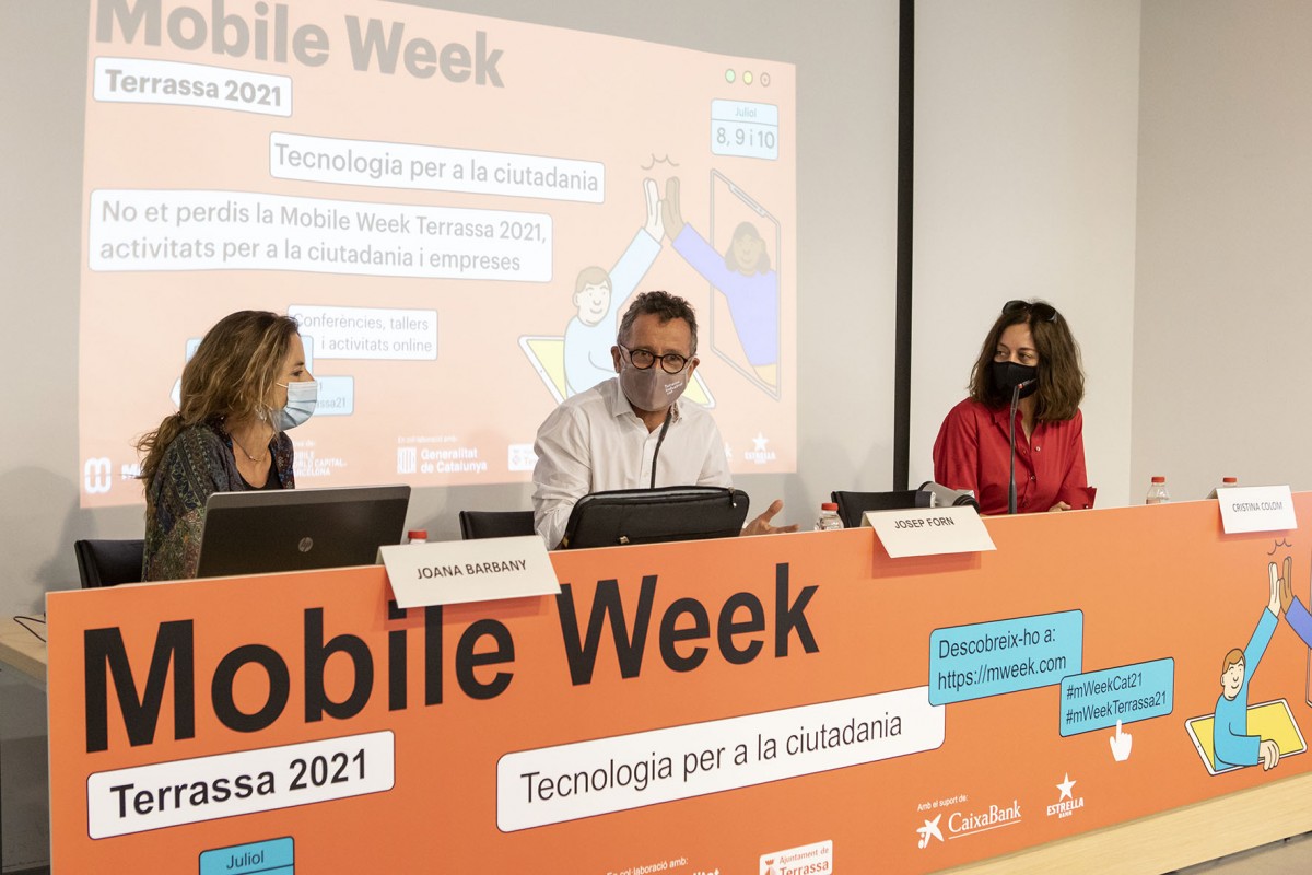 Presentació de la Mobile Week 2021 a Terrassa, aquest dilluns.