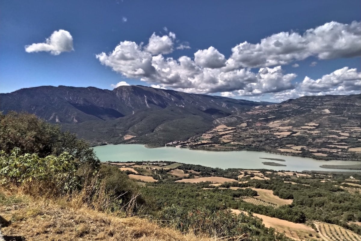 Vista aèria del pantà de Terradets