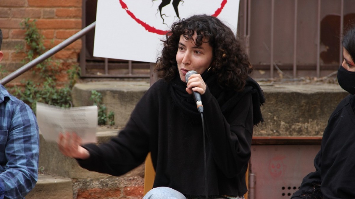 Laura G., durant la presentació de La Tafanera, el passat 22 de maig.