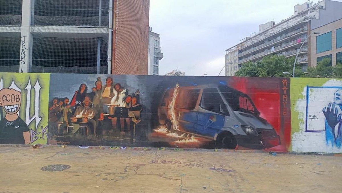 El mural esborrat pel CSIF