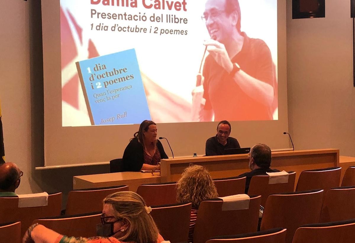 Josep Rull durant la presentació del llibre a Tremp