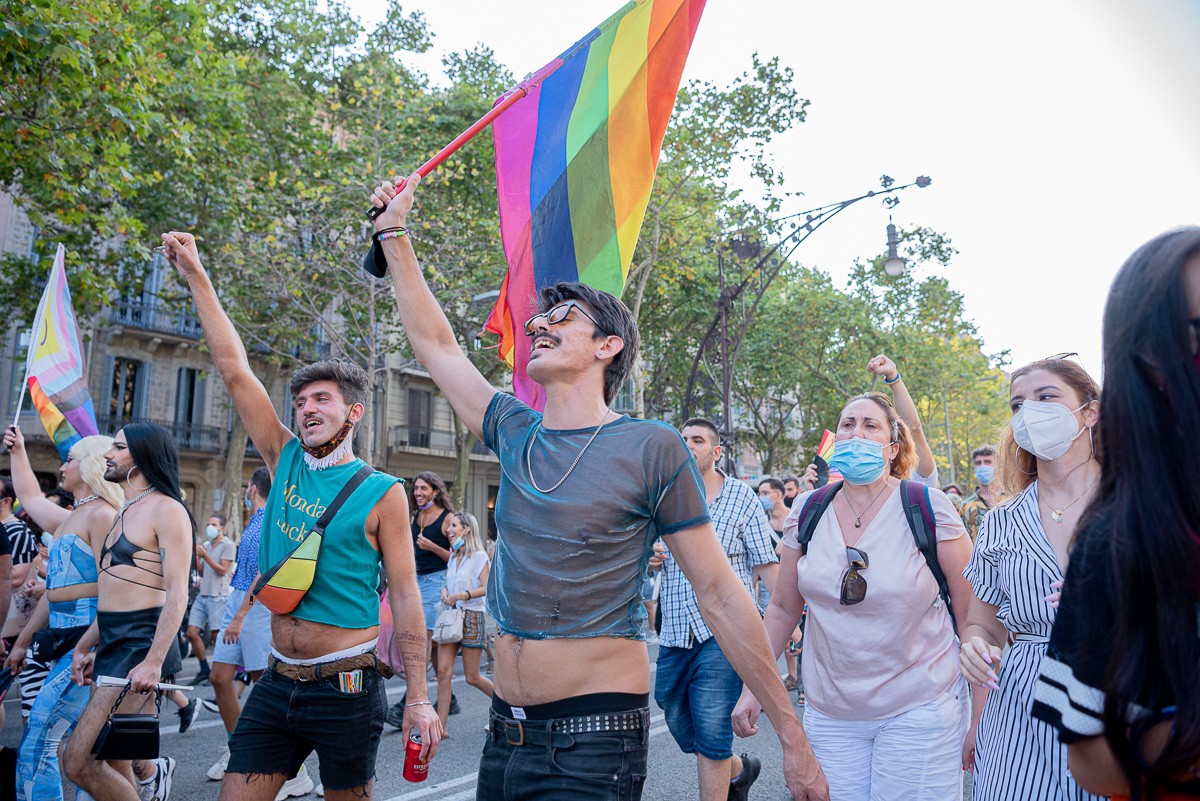 Manifestació contra l'LGTBIfòbia a Barcelona