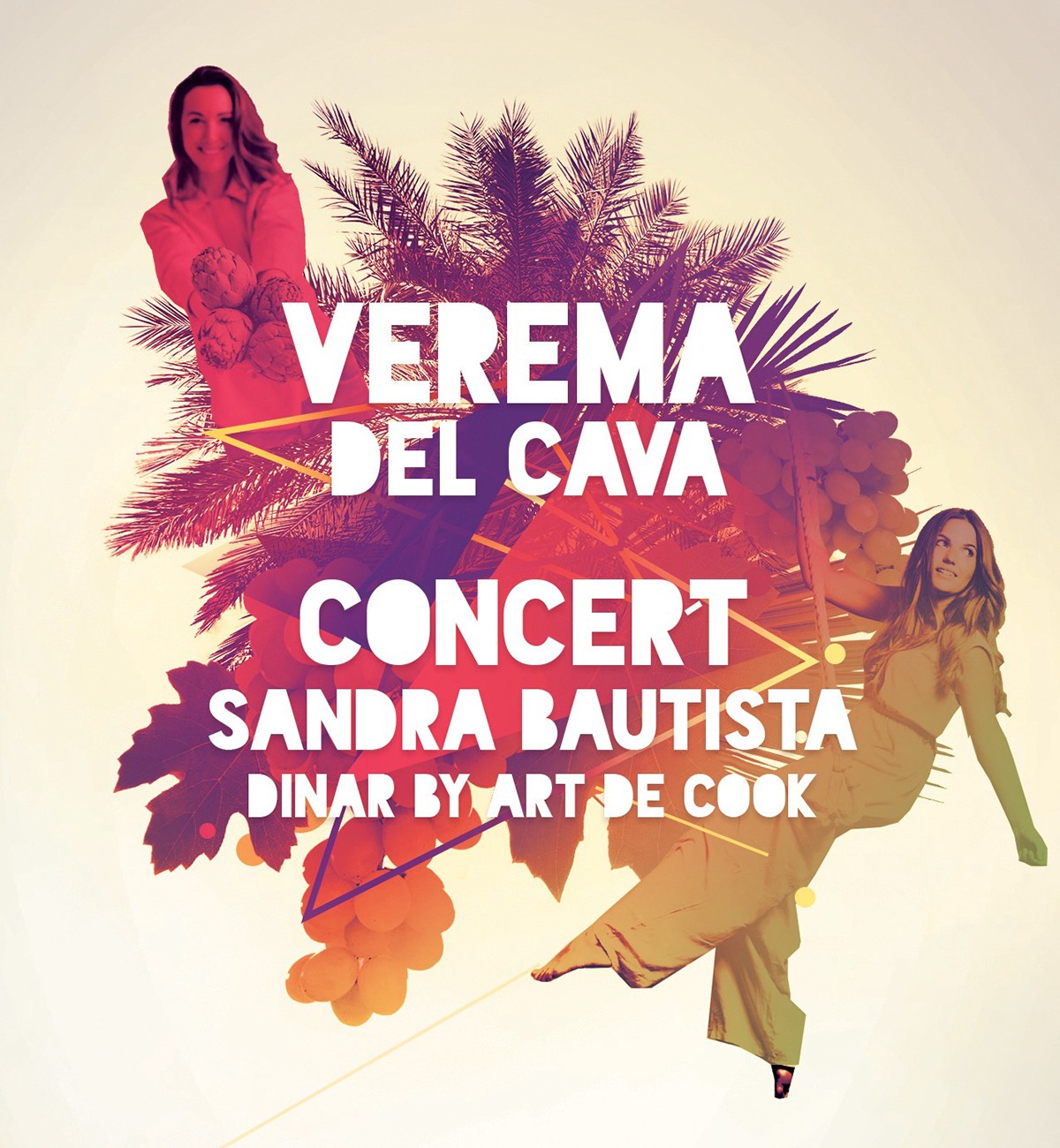 Cartell de Rovellats amb actuació de Sandra Bautista per La Verema del Cava