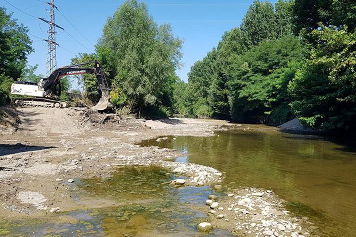 L'entorn del riu Gurri després de la retirada de la resclosa