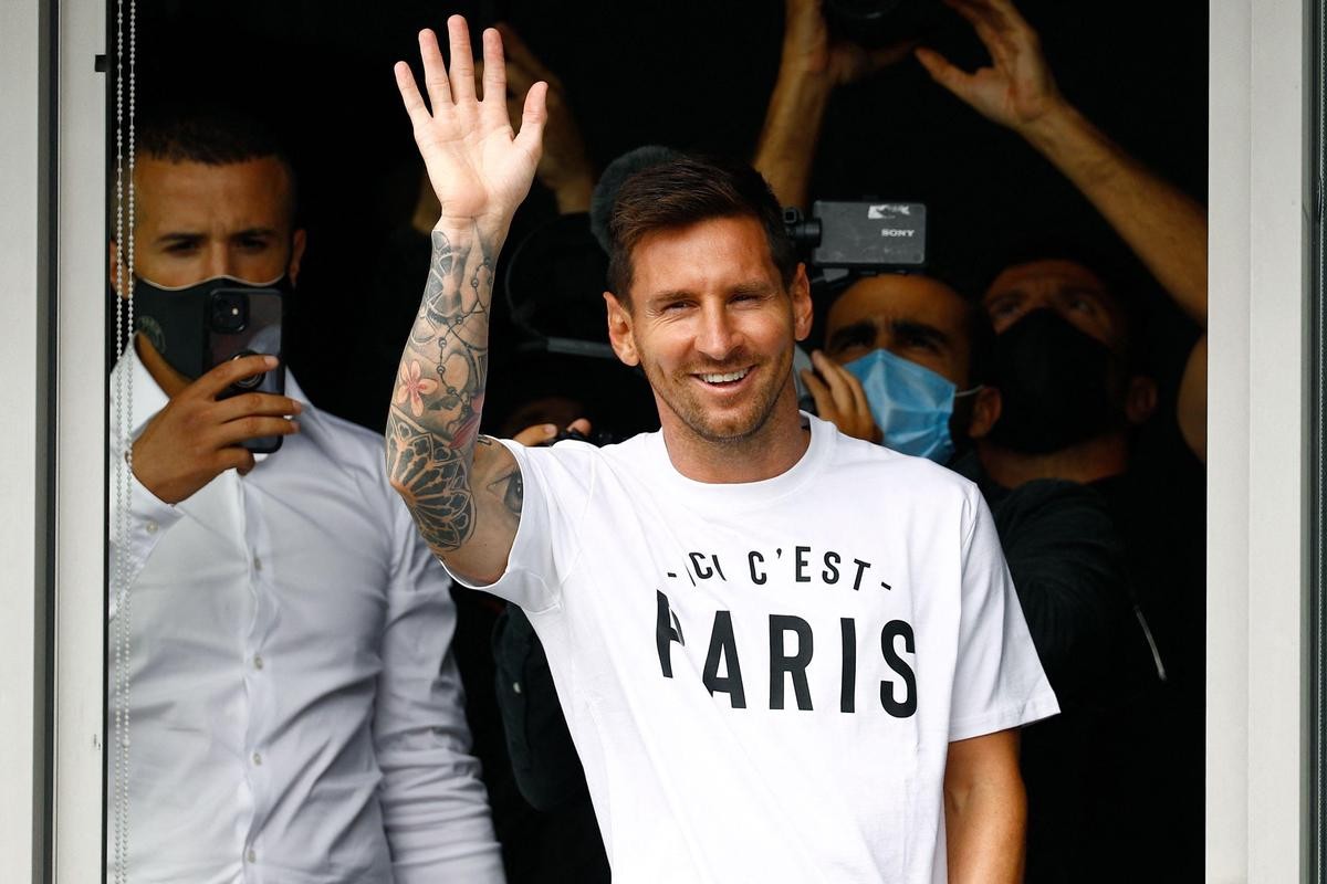 Messi, en la seva arribada al PSG