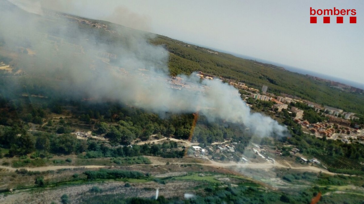 L'incendi, al barri de Sant Salvador de Tarragona.