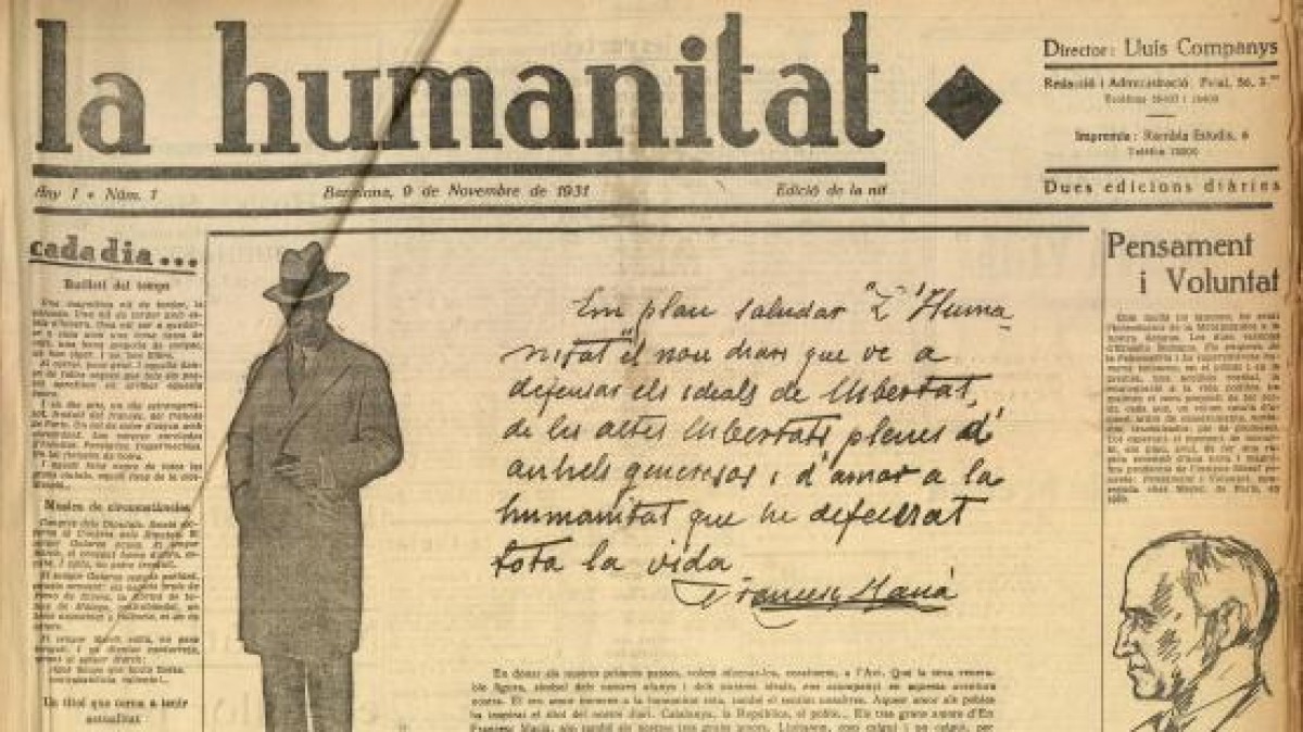 Un exemplar de la La humanitat, el diari per al qual Josep Ferrer i Roigé va fer de corresponsal