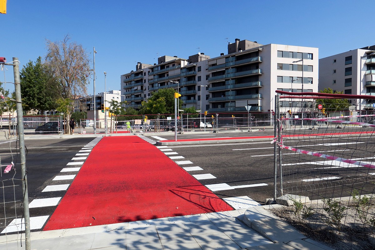 Les obres de la nova cruïlla entre l'LL-11 i els carrers Maria Montessori i Riu Ebre de Lleida.
