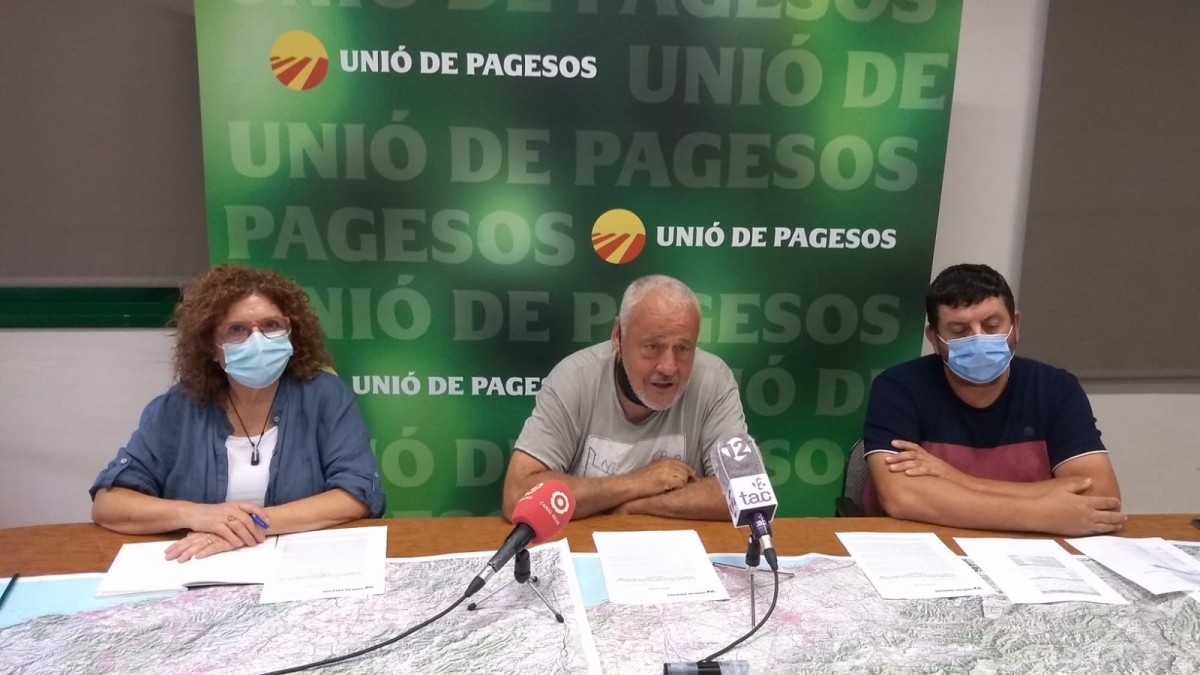 Maria Rovira, Pere Guinovart i Miquel Piñol durant la roda de premsa d'aquest dijous a Reus