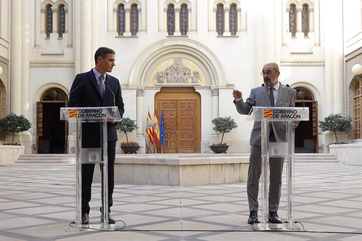 Sánchez i Lambán, durant la trobada mantinguda aquest dijous