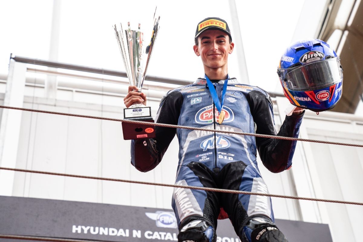 El jove pilot canareu va esdevenir guanyador de la Copa d'Europa Yamaha Blu Cru