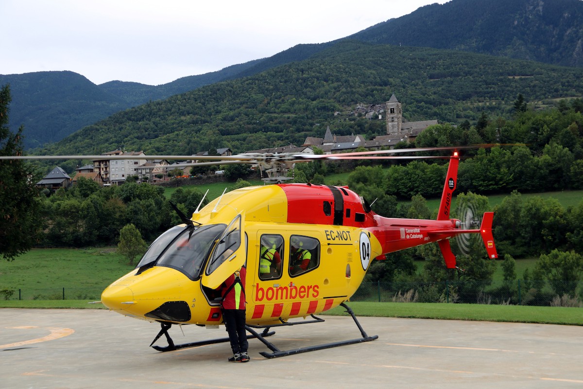 L’helicòpter amb base a Tírvia, aquest dijous