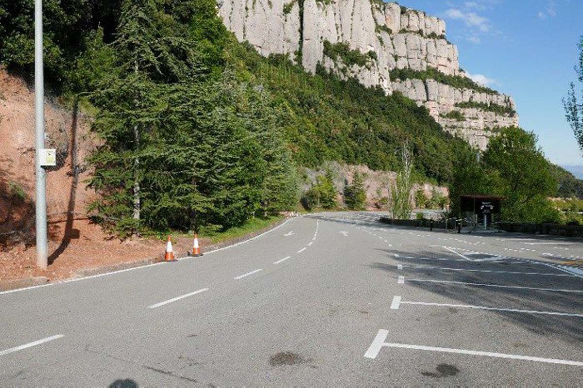 Dilluns començaran les obres als talussos de l'aparcament de Montserrat