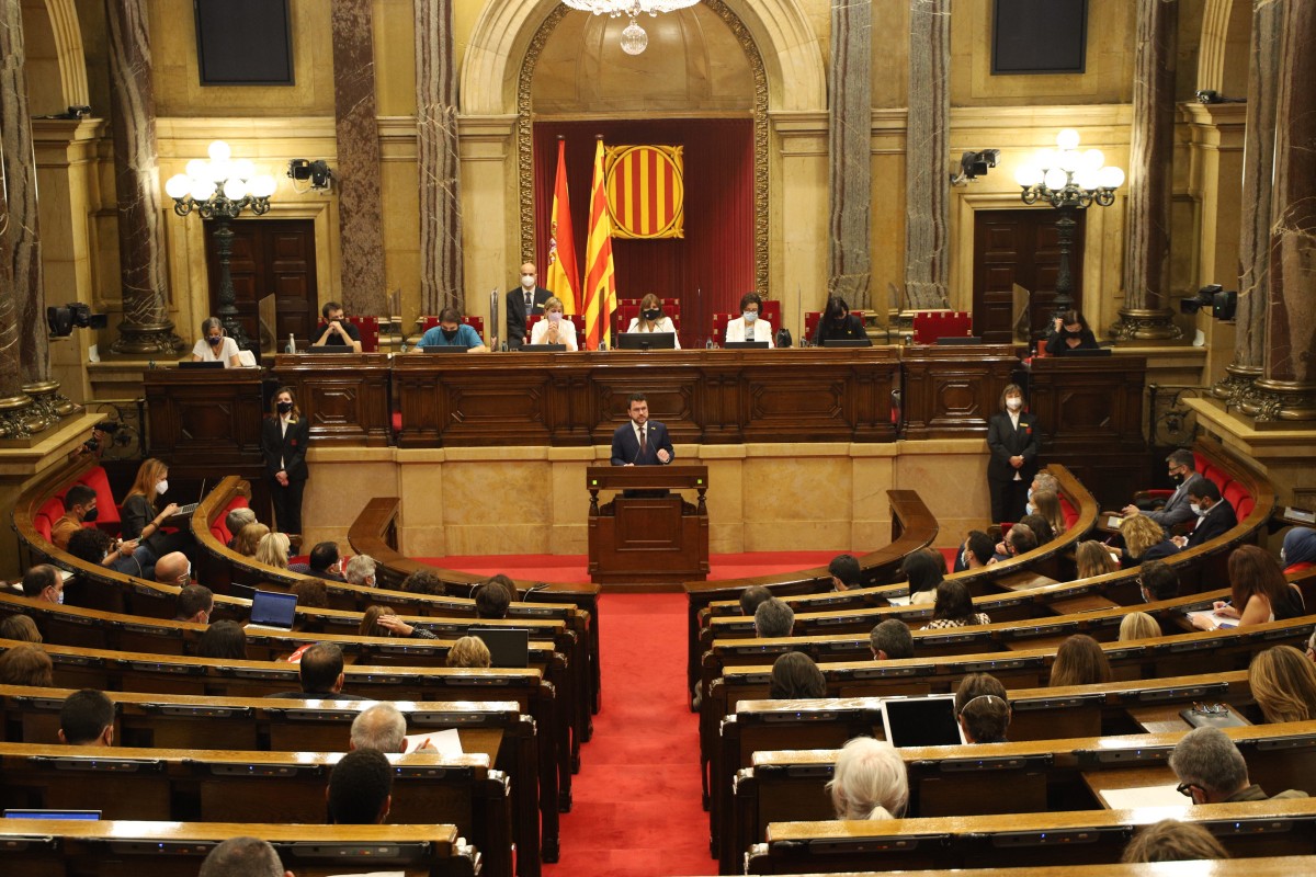 Pere Aragonès, en la primera jornada del debat de política general.