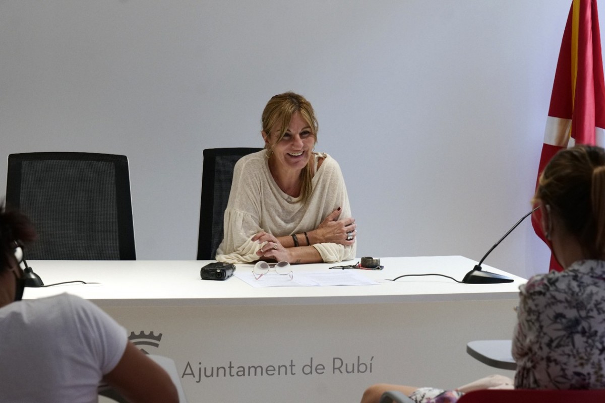 Ana María Martínez durant la presentació dels projectes que opten als fons Next Generation