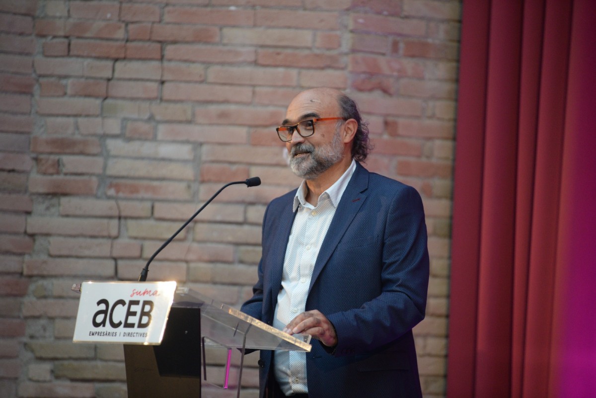 Josep Maria Serarols durant l'acte anual de l'ACEB Suma