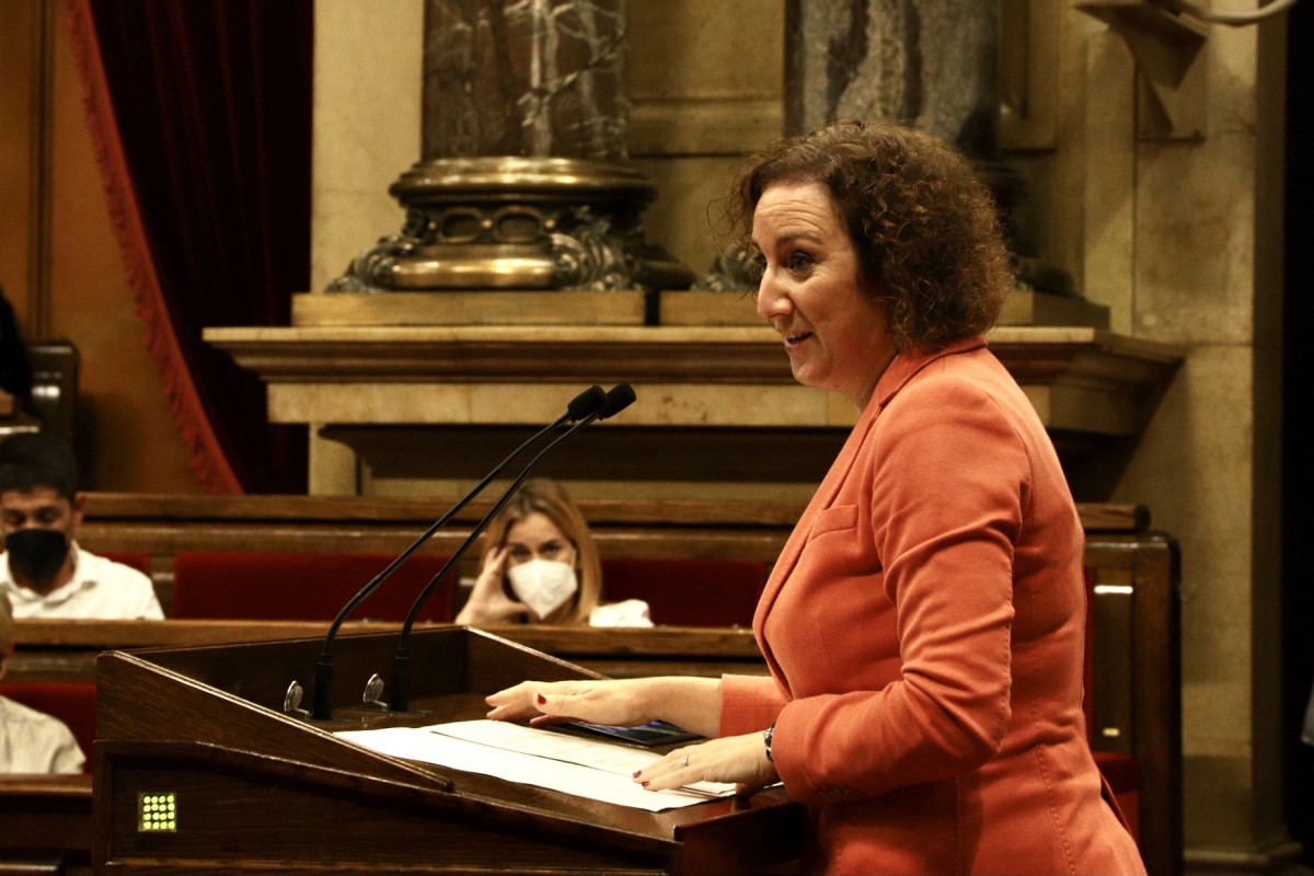Alícia Romero, portaveu parlamentària del PSC, en el debat de política general.