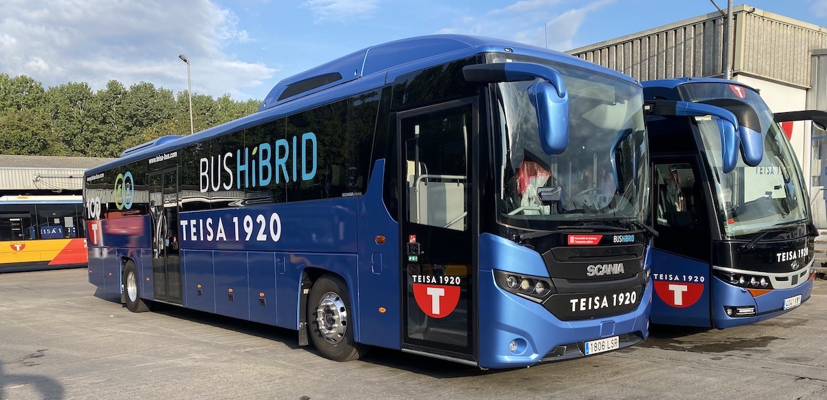 El nou bus híbrid interurbà de TEISA que circula a la Garrotxa.