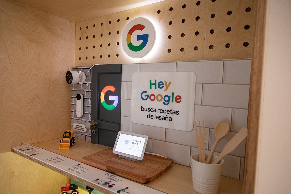 Una zona de la botiga efímera de Google.