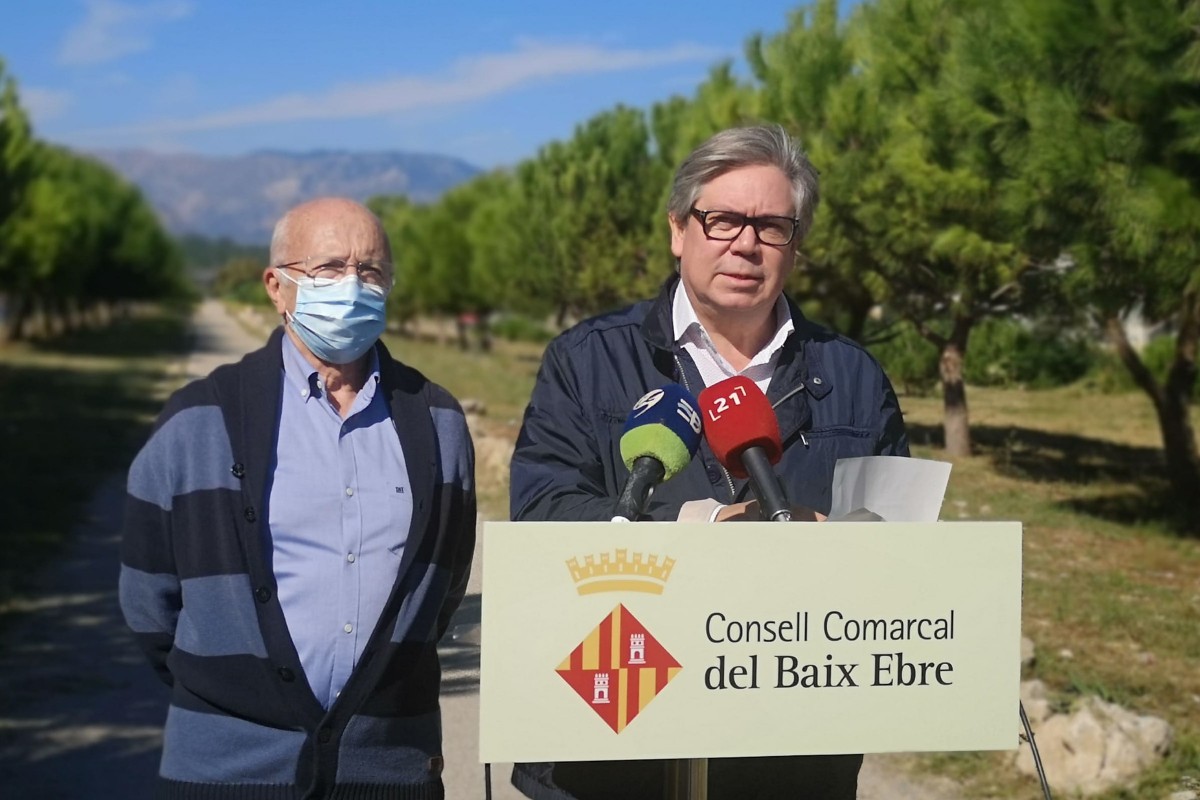 El vicepresident i conseller comarcal de Turisme, Francesc Vallespí i el president del Consell Comarcal, Xavier Faura