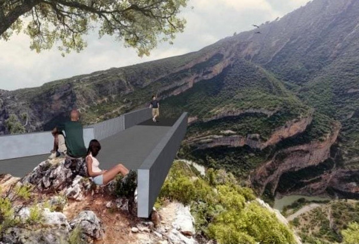Imatge simulada del mirador de Roca Regina
