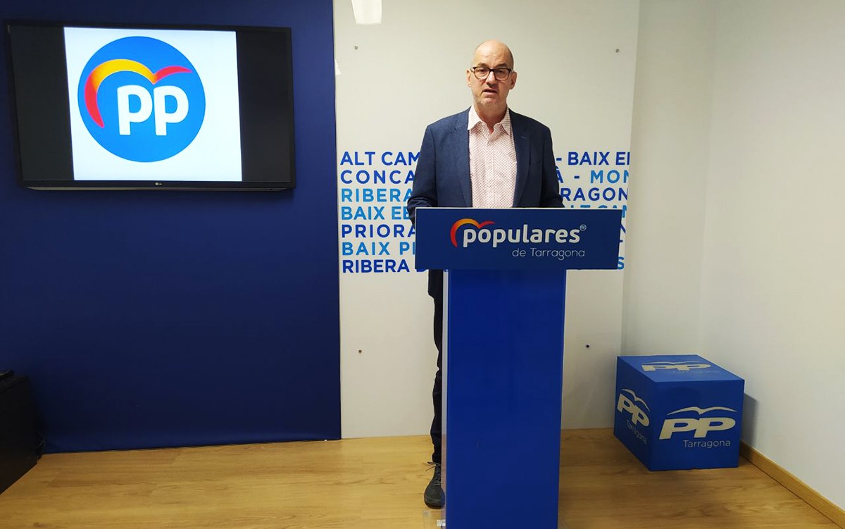 Jordi Roca, diputat del PP al Congrés espanyol per Tarragona, aquest dijous en roda de premsa.