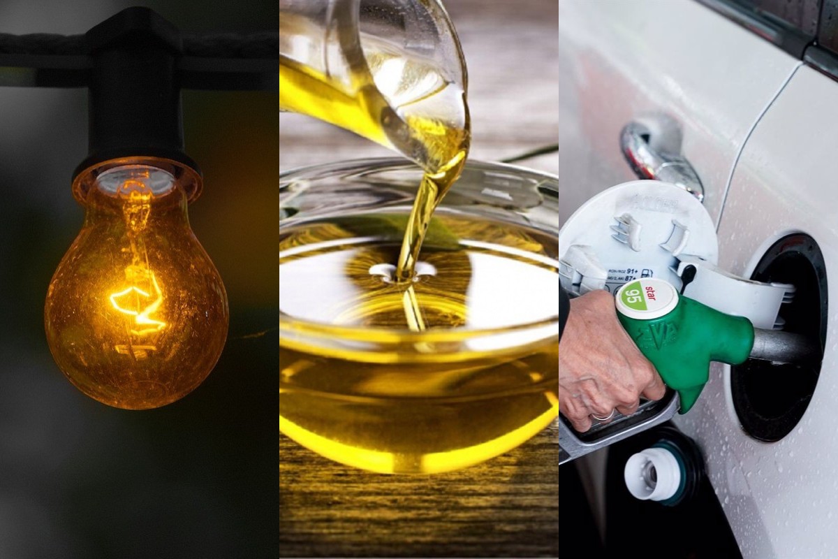 La llum, l'oli d'oliva i el combustible, més car que l'any passat