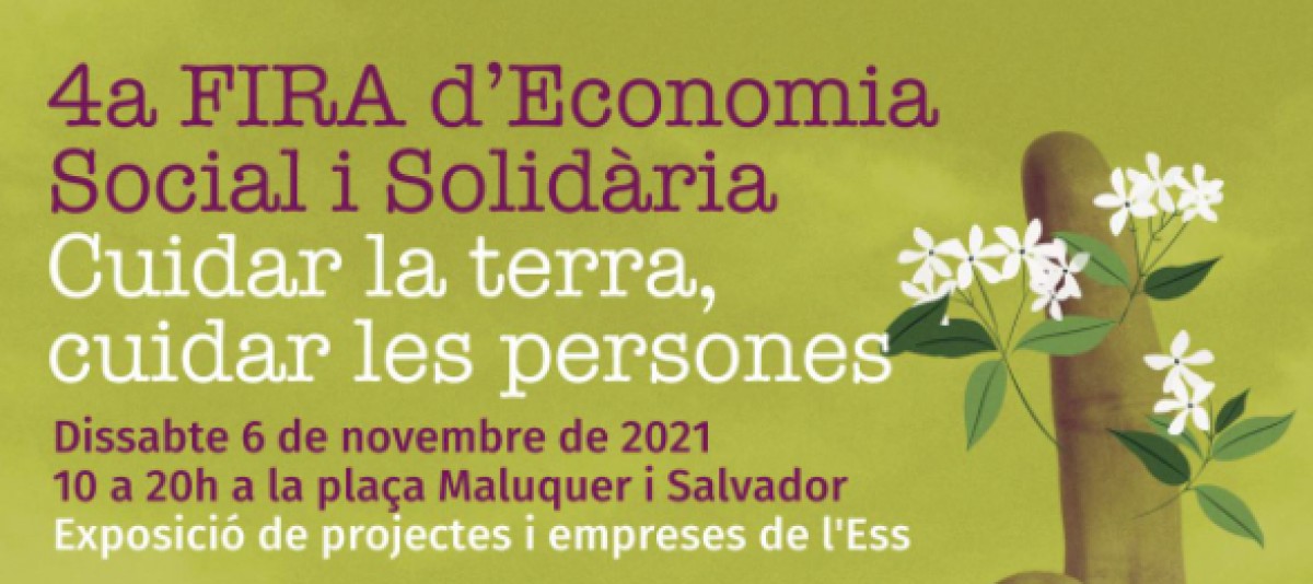 Detall del cartell de la Fira d'Economia Social i Solidària.