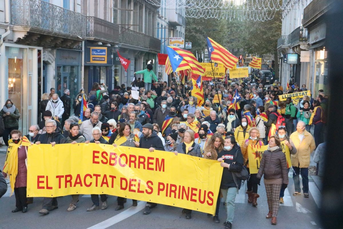 Manifestació a Perpinyà per la Diada de la Catalunya Nord. 