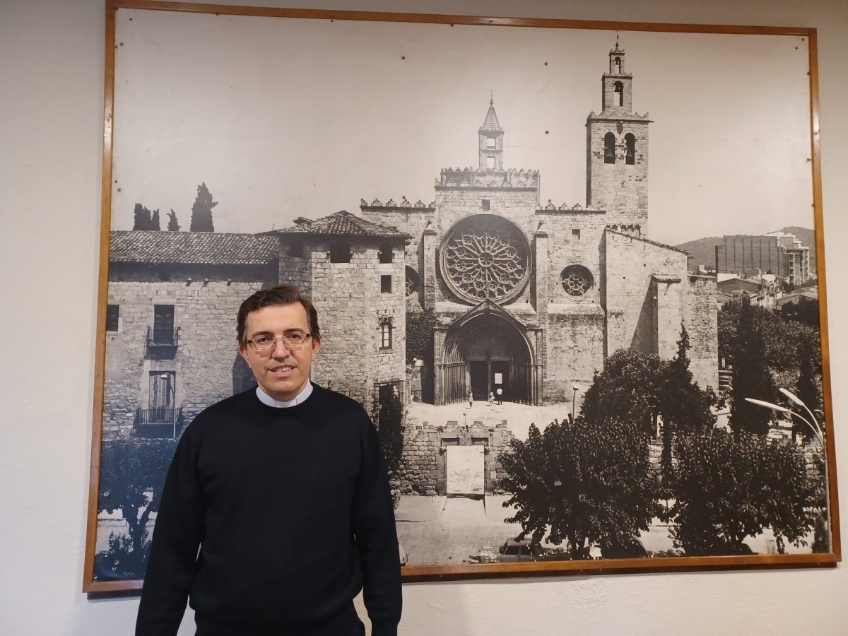 Mossèn Emili Marlés, rector de la parròquia de Sant Pere d'Octavià