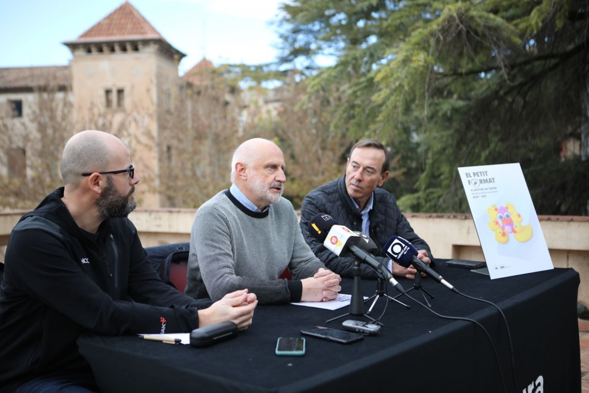 Xevi Rossell, Joan Martí i Pep Berga han presentat el festival de teatre al Museu dels Sants.