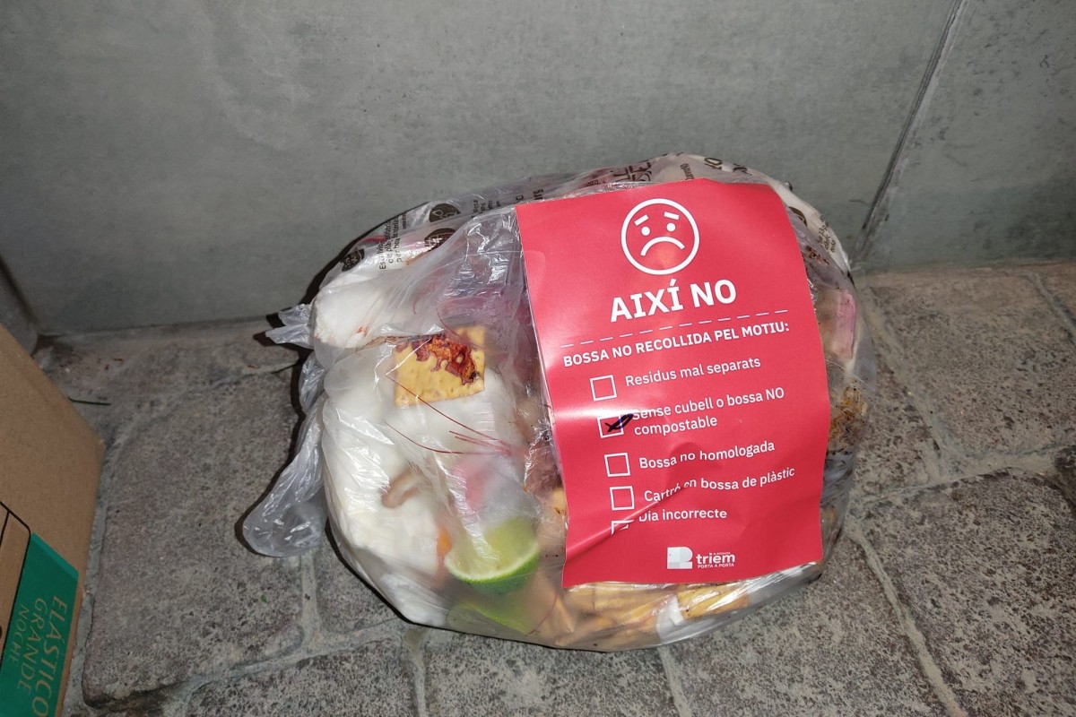 No es recolliran les aportacions sense cubell o bossa no compostable