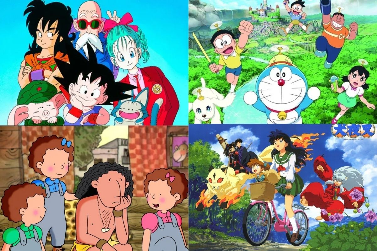 Bola de Drac, Doraemon, Les Tres Bessones i Inuyasha