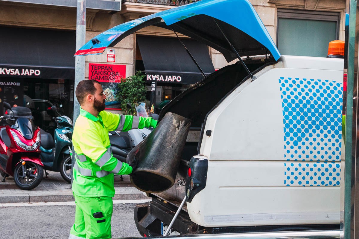 Un treballador de neteja de Barcelona