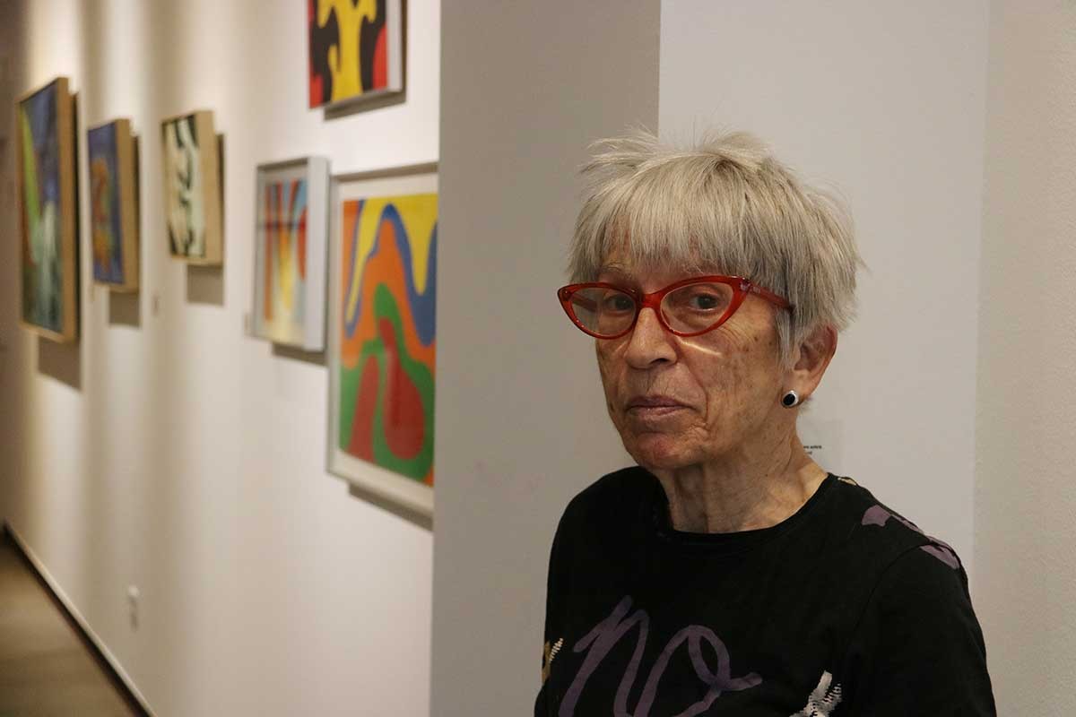 Mari Chorda, a l'exposició que li dedica la Galeria Mayoral.