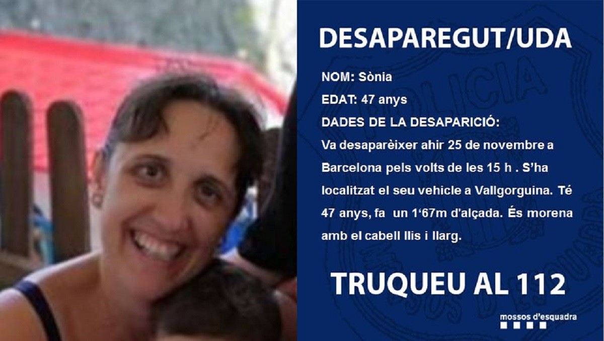 Imatge i dades de la dona desapareguda a Barcelona