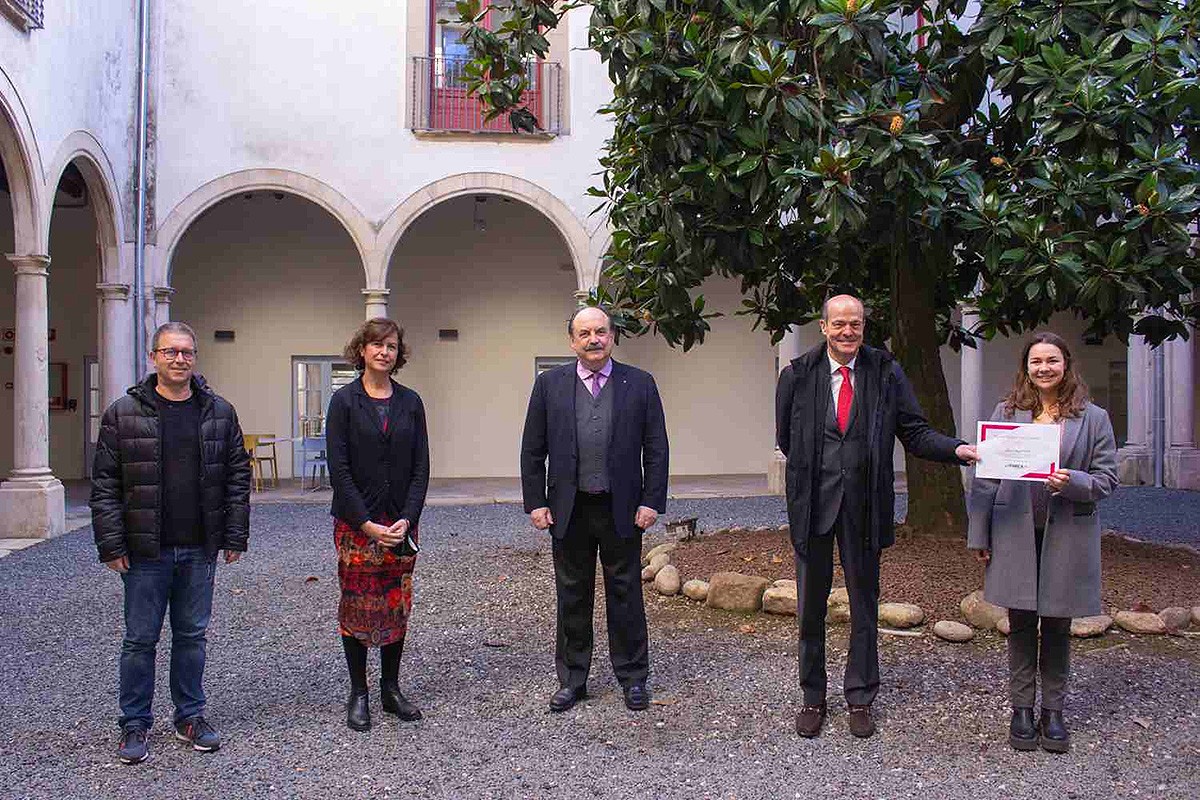 Enric lópez, la secretària general, Anna Sabata, Josep Eladi Baños, Oriol Guixà i Júlia Piqué.