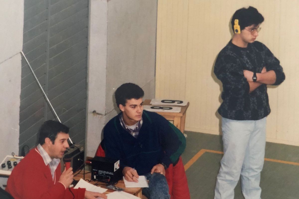 Jordi Pociello, Jose Ignacio García i Marcos Camacho durant la primera retransmissió