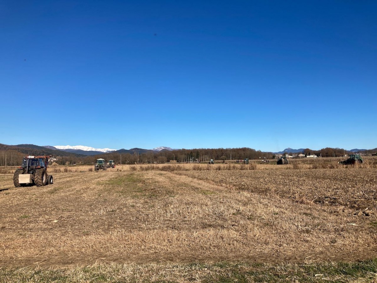 La «prime farmland» (terra de primera) de la Vall d'en Bas està amenaçada pel projecte de variant.