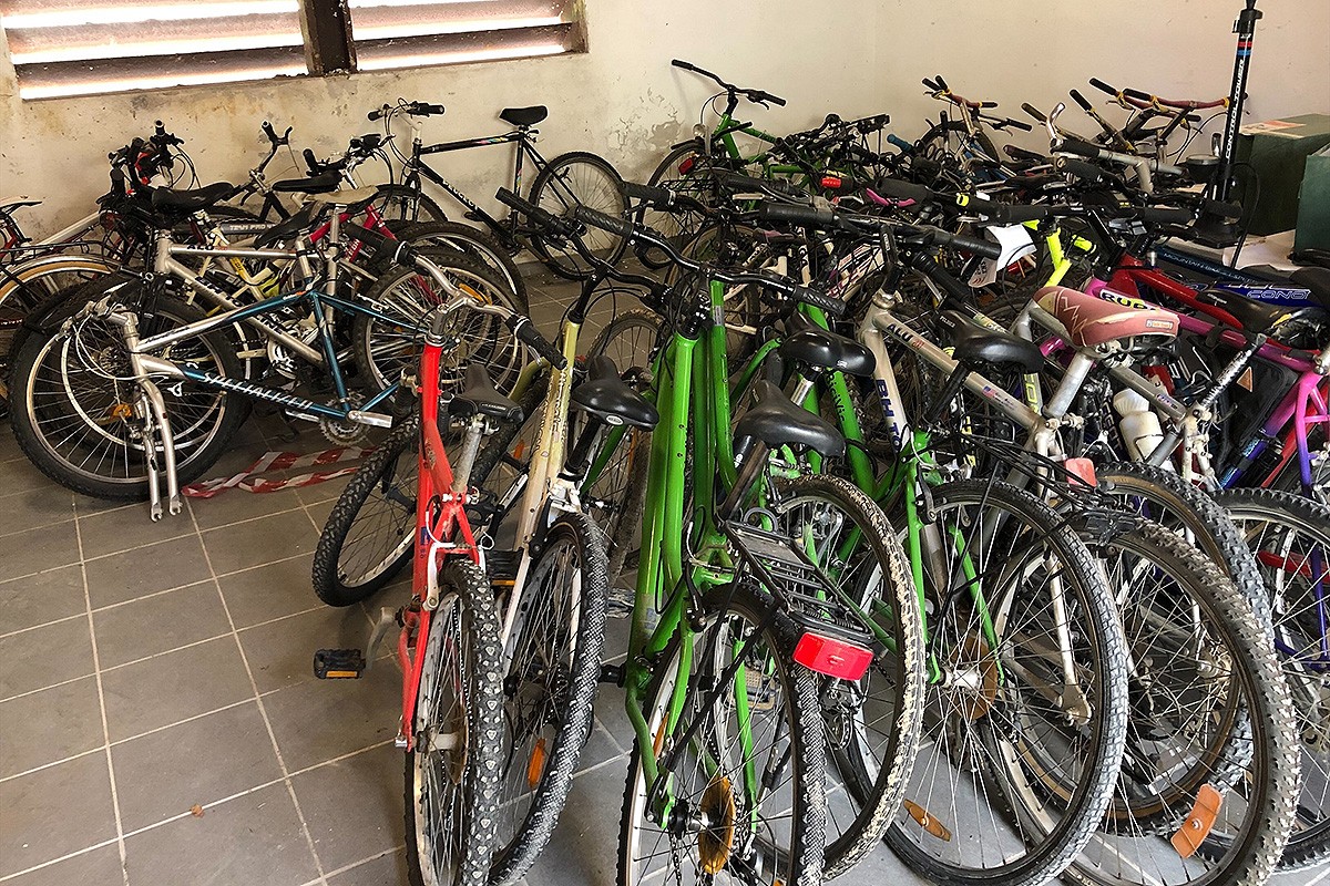 Algunes de les bicicletes que ha recollit l'Ajuntament de Vic per a la borsa