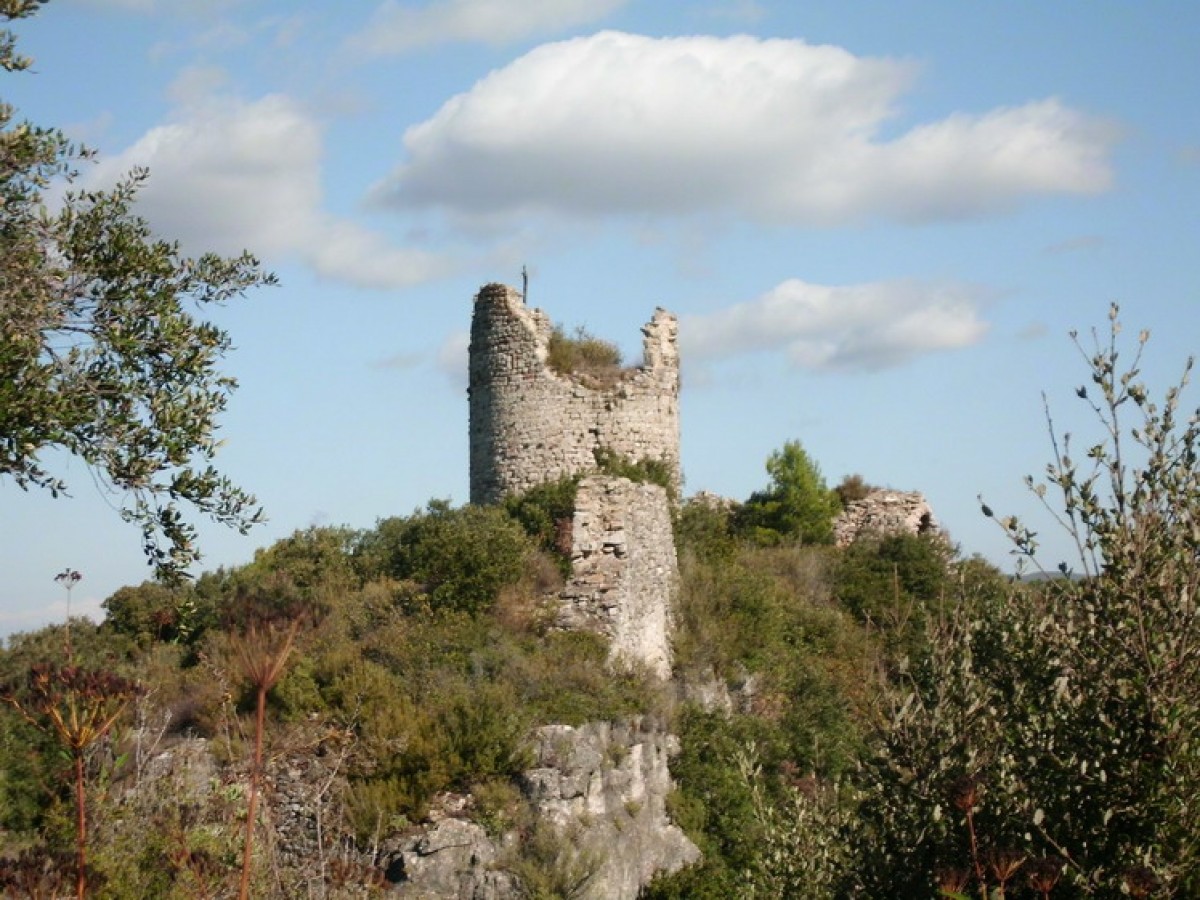 Una imatge de les restes del castell