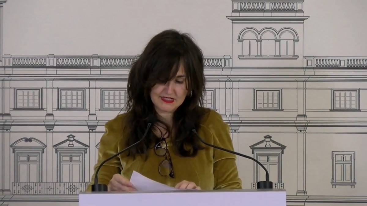 La portaveu de Cs, Débora García, durant la compareixença