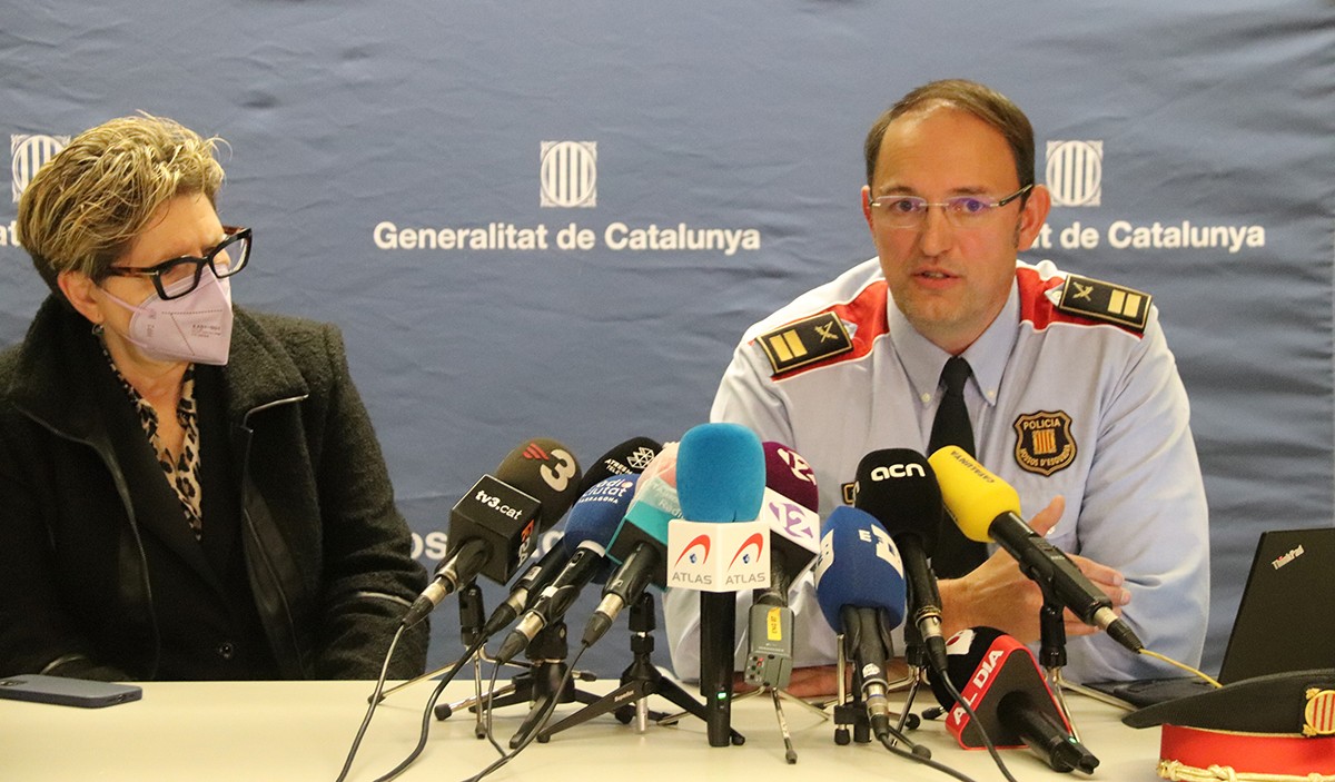 El cap de la Regió Policial del Camp de Tarragona, Josep Maria Estela, durant la roda de premsa.