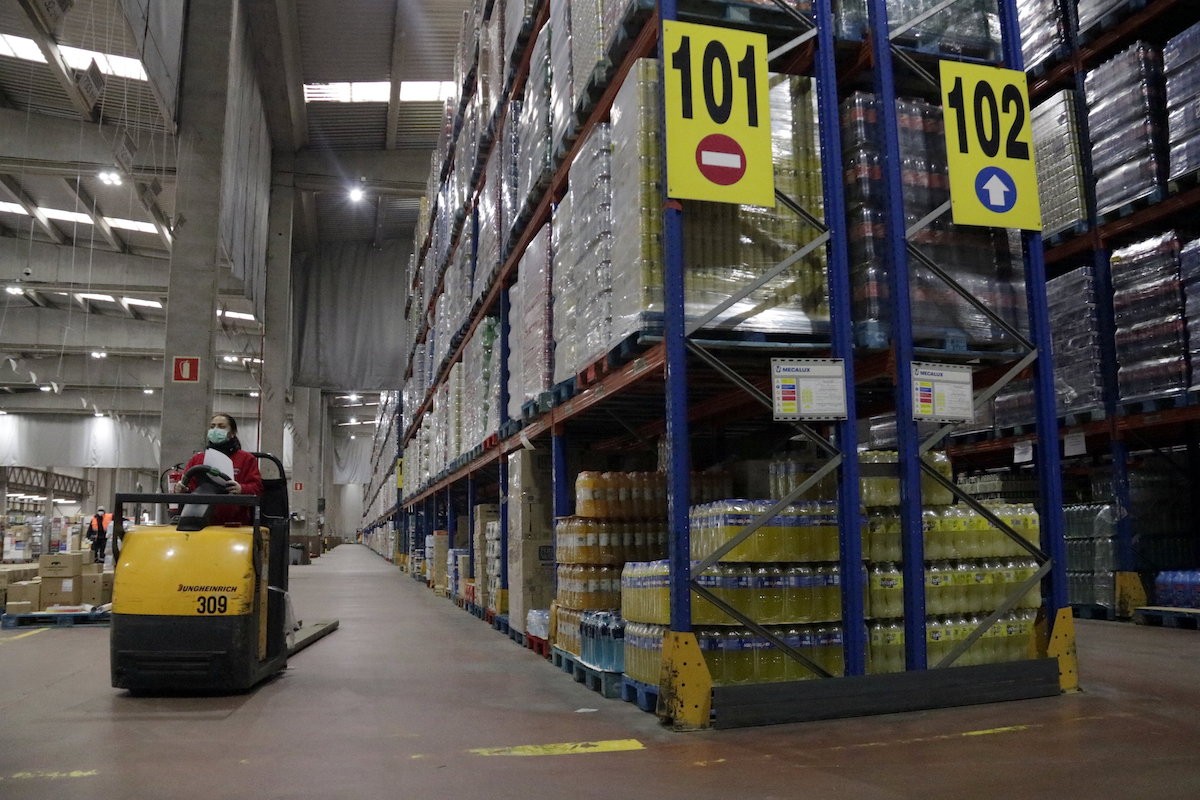 La plataforma logística de GM Food a Vilamalla, que distribueix a supermercats i grans superfícies.