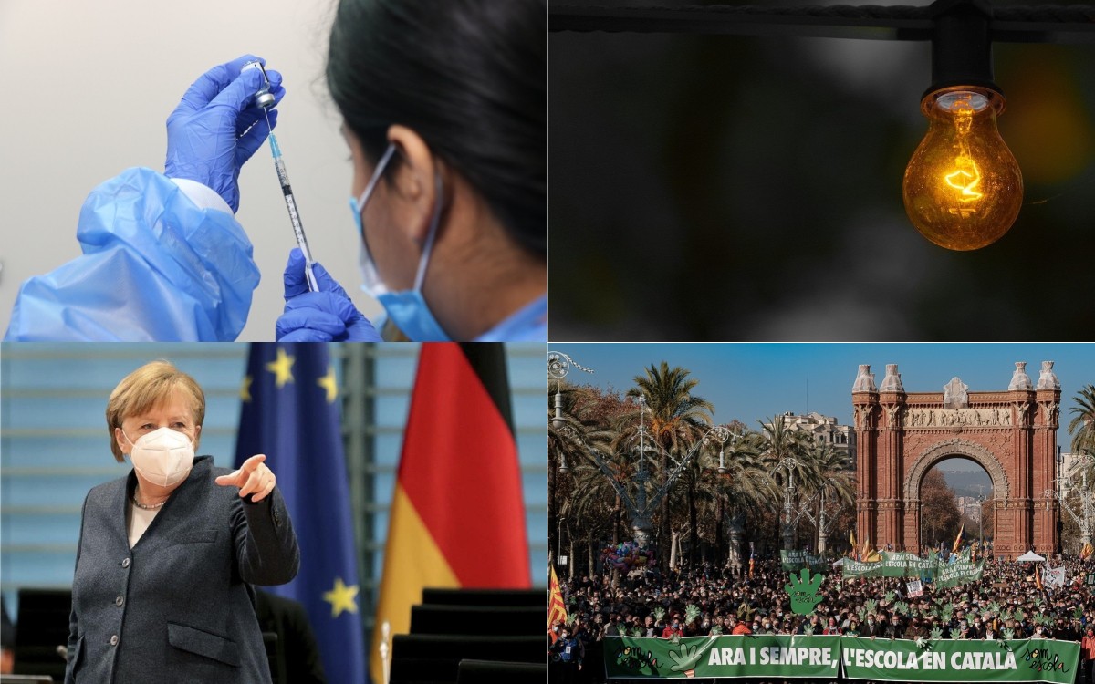 La vacuna, el preu de la llum, Merkel i el català han centrat l'any. 